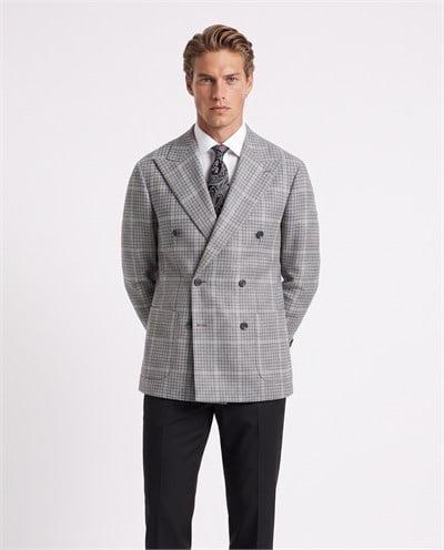 Valen Double-Breasted Jacket Grey
