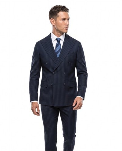 Vermeer Cross-Cut Suit Navy