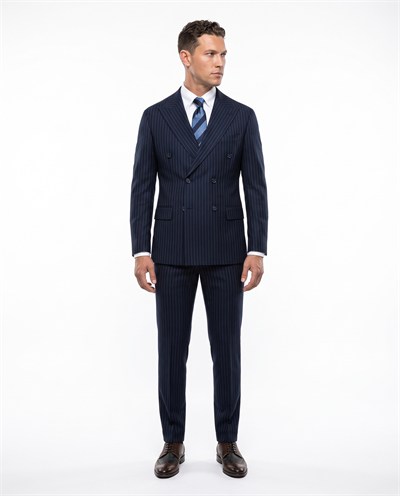 Vermeer Cross-Cut Suit Navy