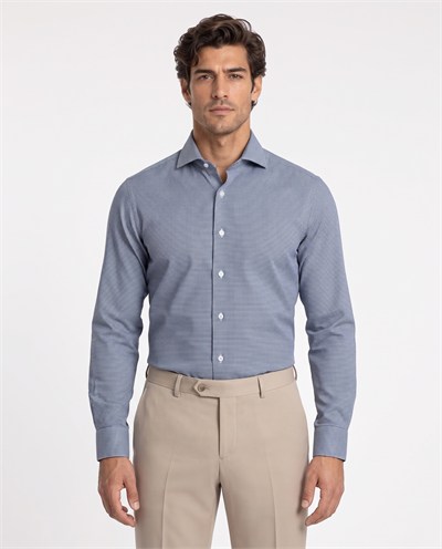 Vincent Italian-Collar Shirt Navy