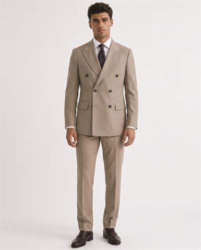 Yeseva One Double-Breasted Suit  Milky Brown