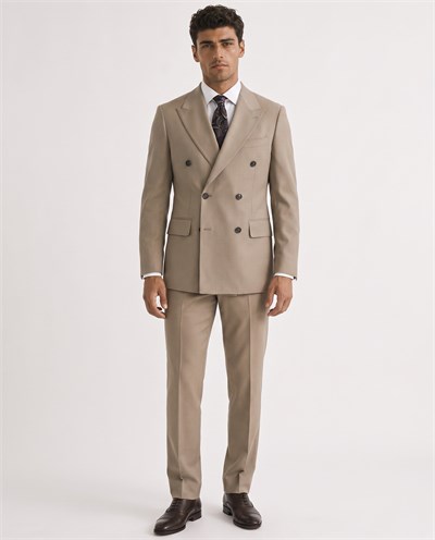 Yeseva One Double-Breasted Suit  Milky Brown