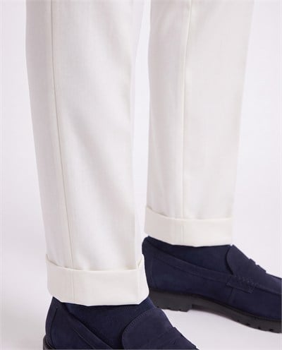 Zayn Double-Pleated Pants White