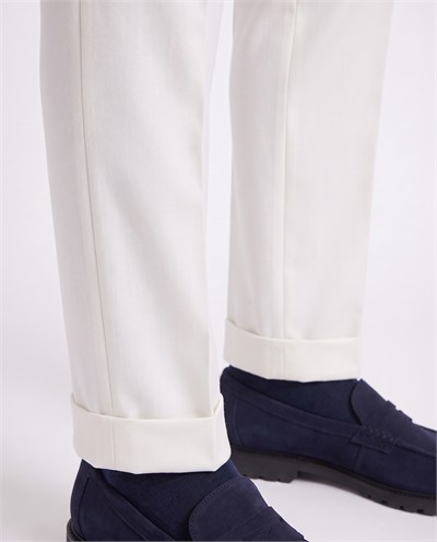 Zayn Double-Pleated Pants White