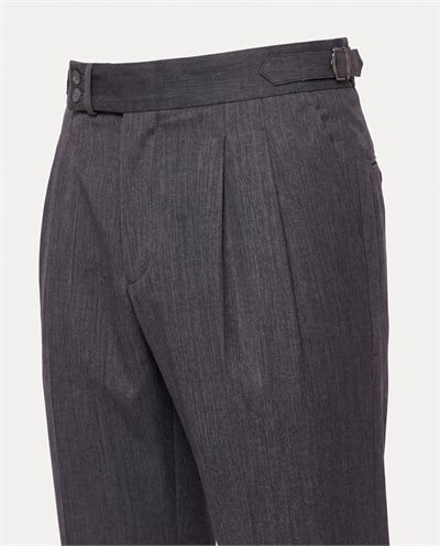 Zayn Double-Pleated Pants Smoked