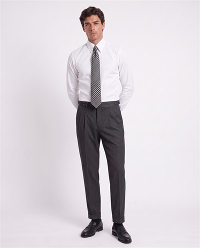 Zayn Double-Pleated Pants Smoked