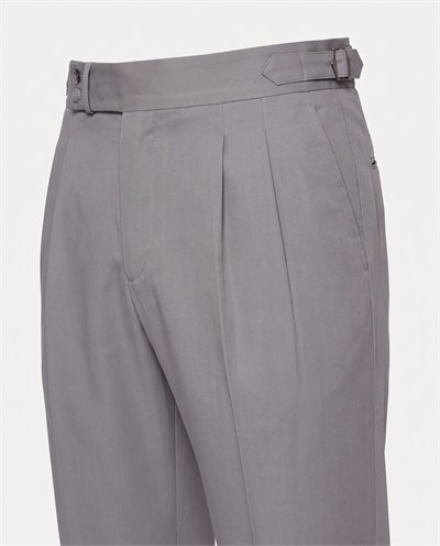 Zayn Double-Pleated Pants Grey