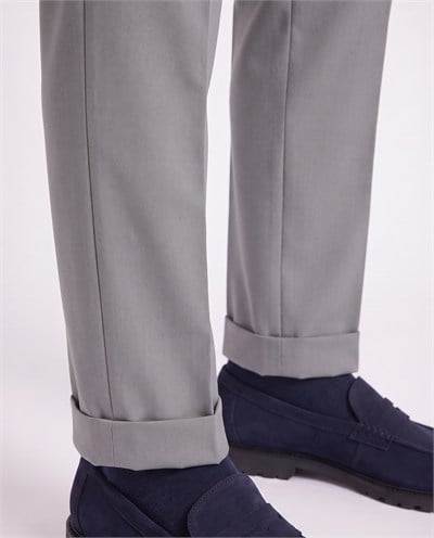 Zayn Double-Pleated Pants Grey