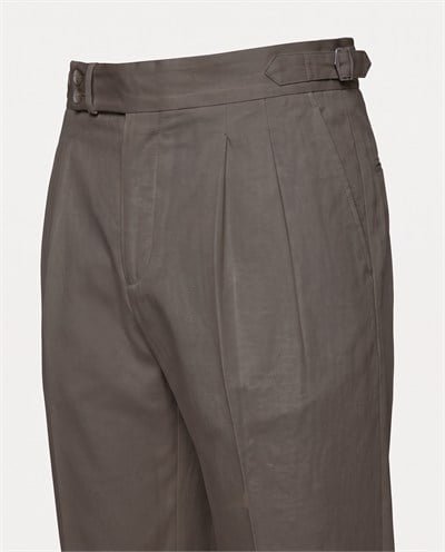 Zayn Double-Pleated Pants Mink
