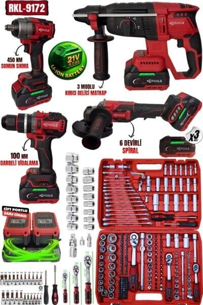 RKL-9172 RETOOLS BORDO 5 LI SET (4 LÜ SET + 216 PARÇA LOKMA TAKIMI)