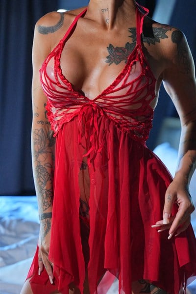 kelebek detaylı babydoll