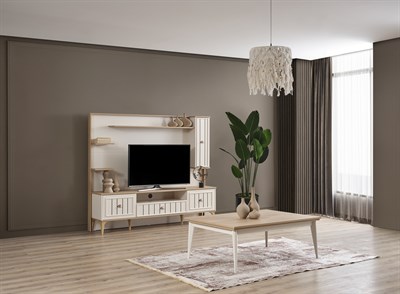 Bella Lcd Tv Sehpa Table Top (Sedef Krem) - 200