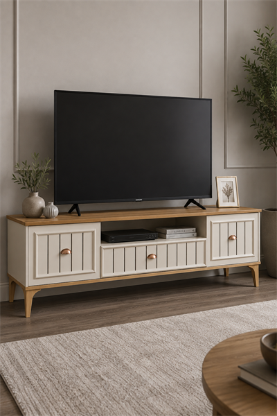 Enluso Bella Lcd Tv Sehpa (Sedef Krem) - 200