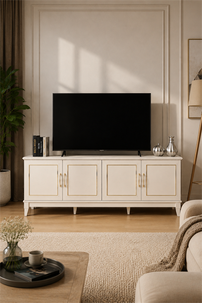 Vera Lcd Tv Sehpa  (Gold)  - 180