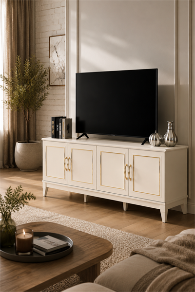 Vera Lcd Tv Sehpa  (Gold)  - 180