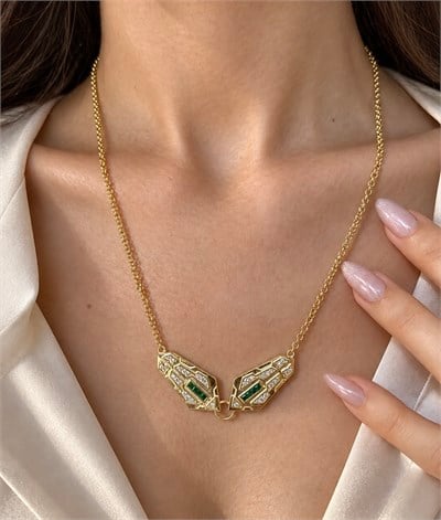 925 Ayar Gümüş Serenay Sarıkaya Trend Model Gümüş Kolye 