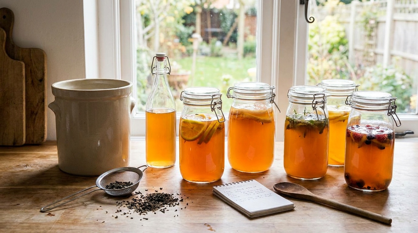 kombucha malzemeleri,fermente içecekler,sağlıklı tarifler