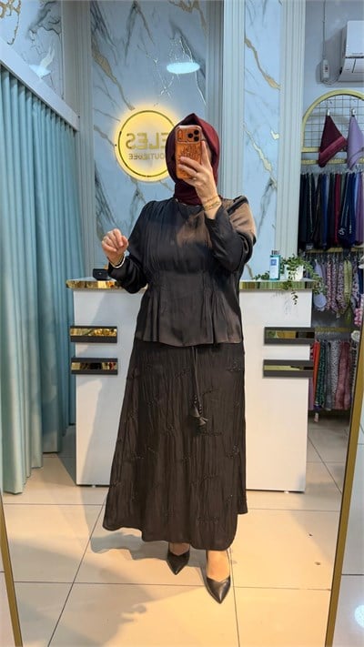 MY8 DESİNG BLACK ETEKLİ TAKIM 