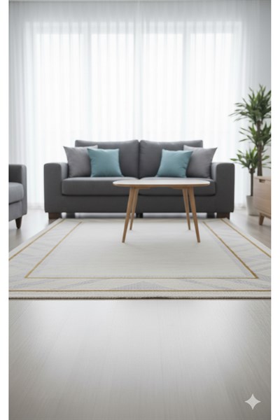 BEVEL Saçaklı Modern Dokuma Halı, Yüksek Kalite Oturma Odası, Salon,Mutfak Halısı