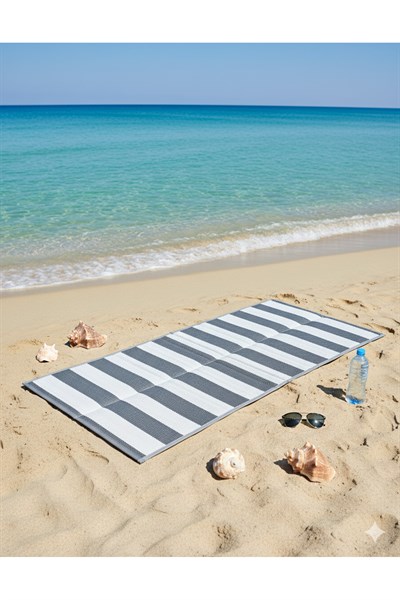 Katlanabilir Plaj Hasırı Piknik Plaj Park Bahçe Teras 70x180 Dış Mekan Halı Kilim Paspas