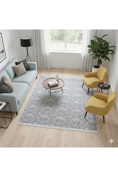 Modern Pamuklu Halı Örtüsü Savan 4m2 Dokuma 160x240 Lastiksiz