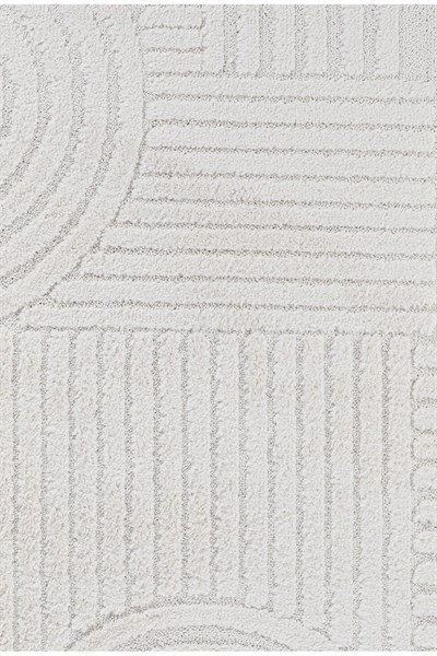 Nora Bukleli Premium Yumuşak Peluş Post Iskandinav Oturma Odası Salon Halısı 68107a Krem-Vizon