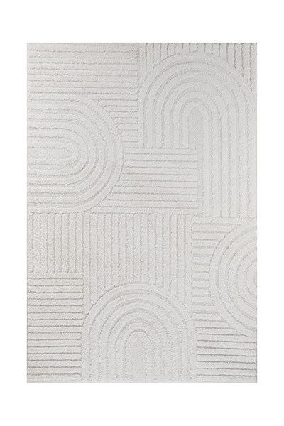 Nora Bukleli Premium Yumuşak Peluş Post Iskandinav Oturma Odası Salon Halısı 68107a Krem-Vizon