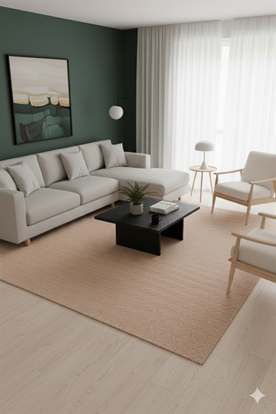 SİSALYA Modern Sisal Jüt Dokuma Kilim Hasır Yıkanabilir Halı Düz Jut