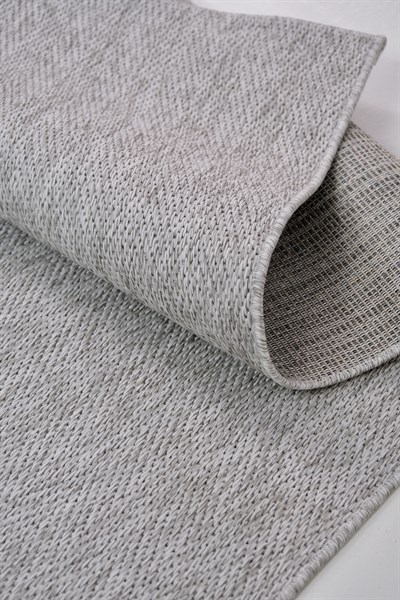 SİSALYA Modern Sisal Jüt Dokuma Kilim Hasır Yıkanabilir Halı Düz Gri