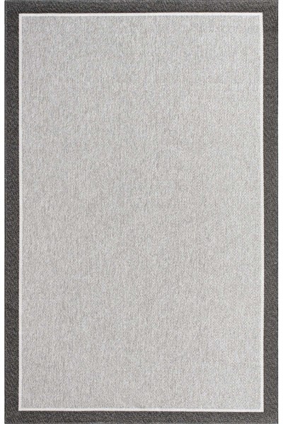 SİSALYA Modern Sisal Jüt Dokuma Kilim Hasır Yıkanabilir Halı Antrasit Gri