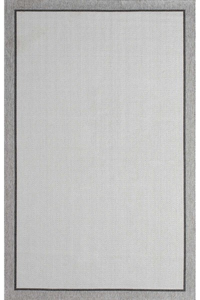 SİSALYA Modern Sisal Jüt Dokuma Kilim Hasır Yıkanabilir Halı Beyaz Gri