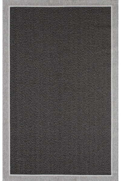 SİSALYA Modern Sisal Jüt Dokuma Kilim Hasır Yıkanabilir Halı Gri Antrasit