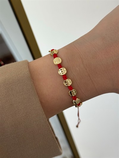 Arya Gold Detaylı İpli Bileklik 3369