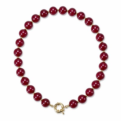 Bordo İnci Kolye