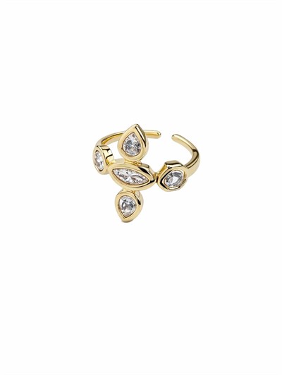 Işıltılı petals gold yüzük
