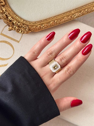 Liora Taşlı Gold Yüzük 3707