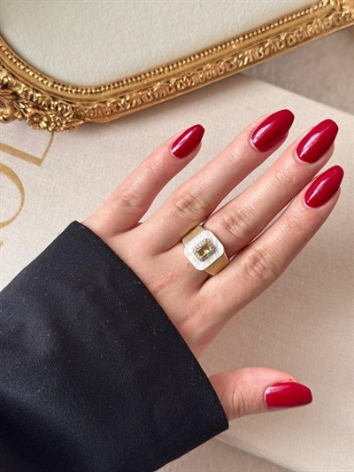 Liora Taşlı Gold Yüzük 3707