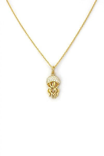 Medusa Zirkon Gold Kolye