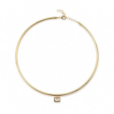 Özel Seri Markiz Kare Taşlı Choker Kolye 4428