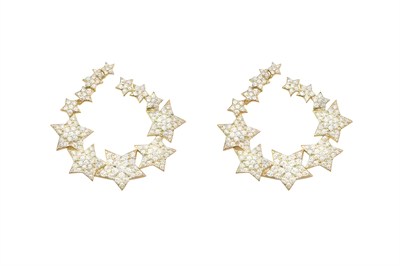 Özel Seri Nova Stars Küpe Gold 4492