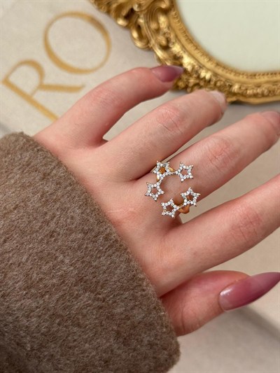 Özel Seri Stars Yüzük Gold 4578