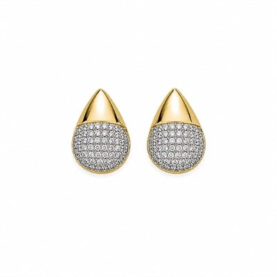 Özel Seri Taşlı Gold Küpe 4630