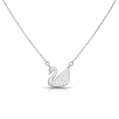 Swan Kuğu Kolye Silver 3902