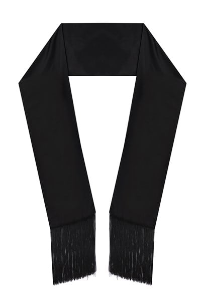Tasseled Satin Scarf