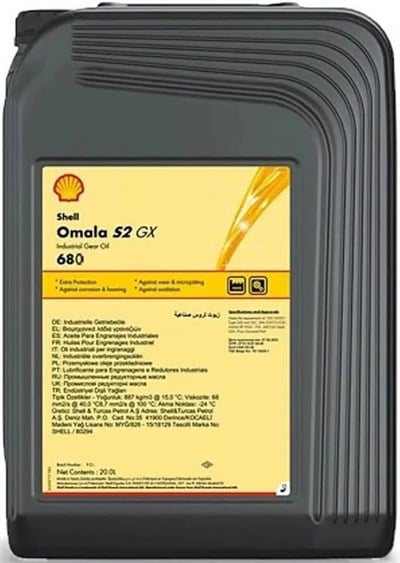 Shell Omala S2 GX 680 Ağır Hizmet Endüstriyel Dişli Yağı 20 Litre Bidon
