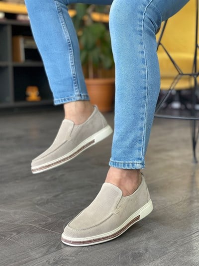 Kum Süet Hakiki Deri Günlük Kullanım Loafer Erkek Ayakkabı LB1046