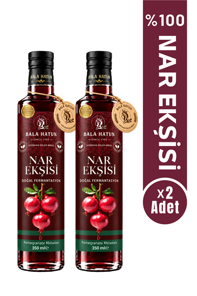 Bala Hatun Nar Ekşisi 350g - %100 Nar Özü, Katkısız ve Koruyucusuz - Pomegranate Molasses (2'li)
