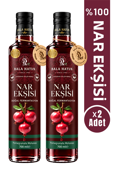 Bala Hatun Nar Ekşisi 700g - %100 Nar Özü, Katkısız ve Koruyucusuz - Pomegranate Molasses (2'li)