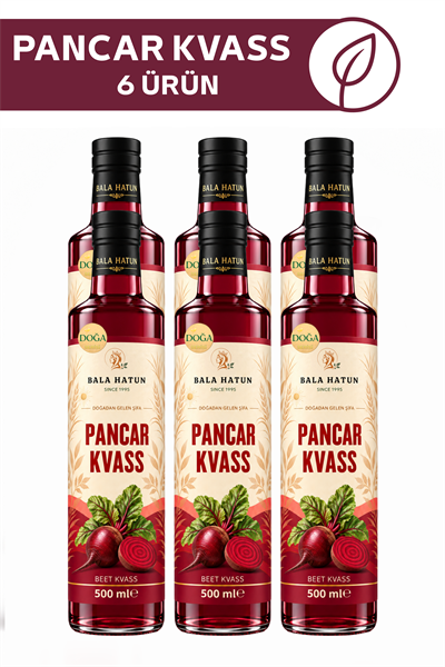 Bala Hatun Pancar Kvass 500ml - Doğal Fermente (6lı Cam Şişe)
