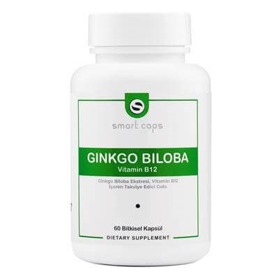 Smart Caps Ginkgo Biloba + B12 60 Kapsül